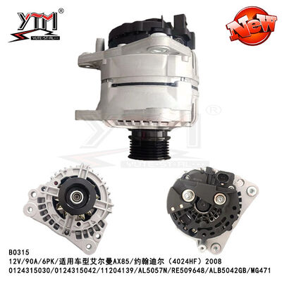 0124315030/0124315042/11204139/AL5057N/RE509648/ALB5042GB/MG471 12V 90A 6PKALTERNATOR エルマン・ジョン・ディーア向け
