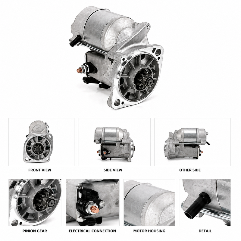 QDJ1201W 12V 1.4KW 9T スタートモーター STN4121 デンソ・ドゥーサン DH35 掘削機エンジン交換,OEM スタートモーター OE 8941702050 8941702051